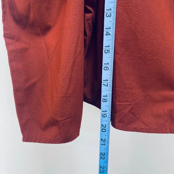 Levi’s Women’s Ellora Fired Brick Puff Sleeve Button Up Blouse Brown Size L - Picture 7 of 12